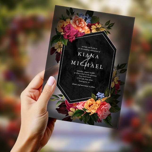 Invitación del Boda floral de Sultry Nights ID829 (Subido por el creador)