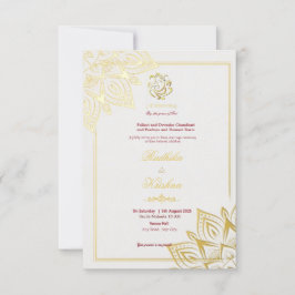 Invitación del boda hindú indio Ganesha