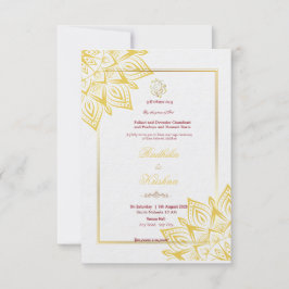 Invitación del boda hindú indio Ganesha