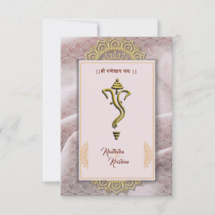 Invitación del boda hindú indio Ganesha