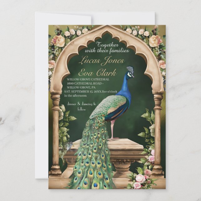 Invitación del Boda indio Mehendi Henna de Borgoña (Anverso)