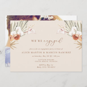 Invitación del Boho Floral Elegant Engagement Part