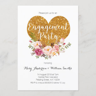 Invitación del Boho Floral Engagement Party