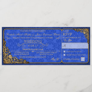 Invitación del boleto de la boda del Victorian