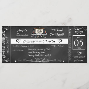 Invitación del boleto de la pizarra del fiesta de