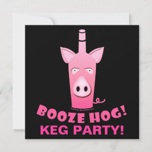INVITACIÓN DEL BOOZE HOG COCKTAIL KEG PARTY