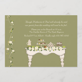 Invitación del brunch de la boda del poste (usted