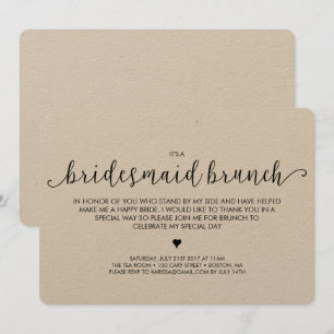 Invitación del brunch de la dama de honor - Kraft