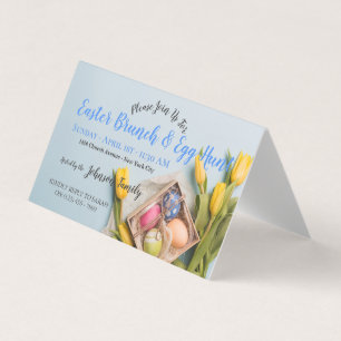 Invitación del brunch de Pascua de la caza del