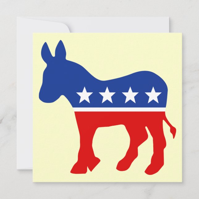 Invitación del burro de Demócrata (Anverso)
