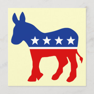 Invitación del burro de Demócrata