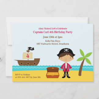 Invitación del Capitán de la Fiesta de Cumpleaños