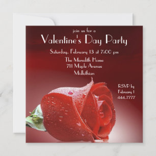 Invitación del capullo de rosa del fiesta de la