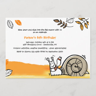 Invitación del caracol del otoño