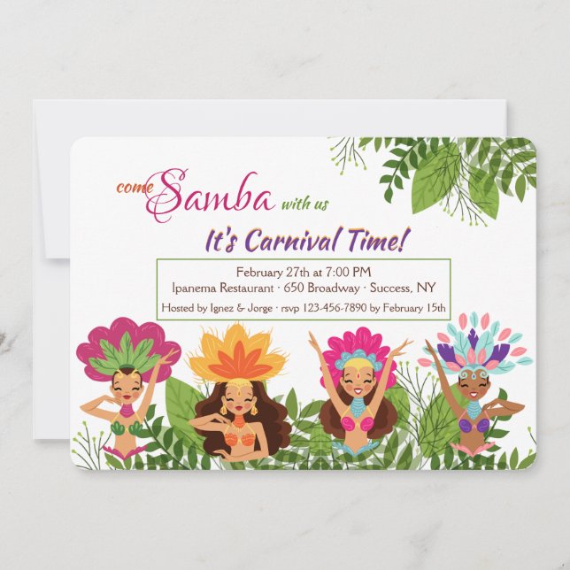 Invitación del carnaval de los bailarines de la (Anverso)