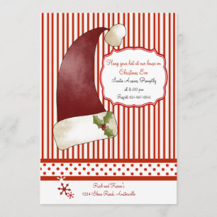 Invitación del casquillo de Santa