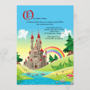 Invitación del castillo del cuento de hadas