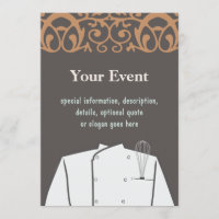 Invitación del chef culinario