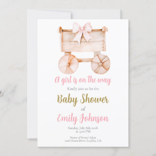 Invitación del Chica Baby Shower del controlador d