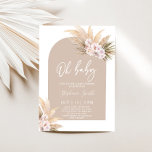 Invitación del Chica de Baby Shower Boho Pampas Gr<br><div class="desc">Boho Pampas Grass Arch Invitación a la ducha para bebé</div>