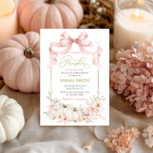 Invitación del Chica de Baby Shower de calabaza ro