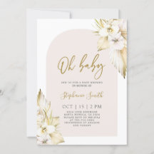 Invitación del Chica de Baby Shower del desierto b