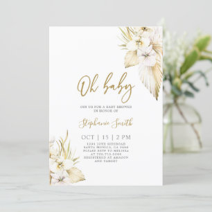 Invitación del Chica de Baby Shower del desierto d