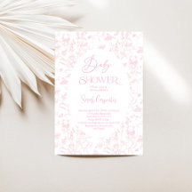 Invitación del Chica de Baby Shower del osito de t