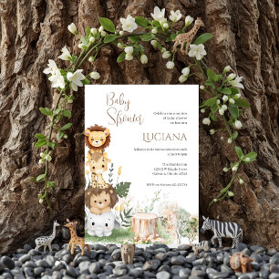 Invitación del Chica de Baby Shower en español Saf