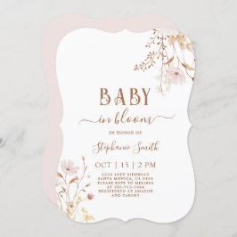 Invitación del Chica de Baby Shower Wildflower