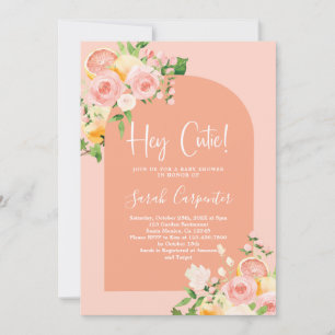 Invitación del Chica de Citrus Baby Shower