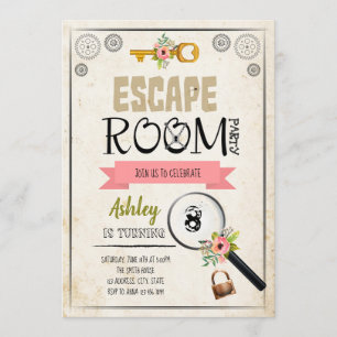 Invitación del chica de la sala de escape