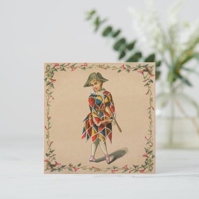 Invitación del Chica Mardi Gras (Anverso de pie)