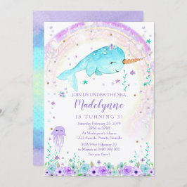 Invitación del chica Narwhal