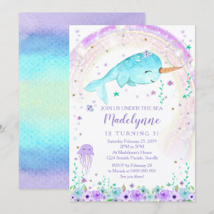 Invitación del chica Narwhal