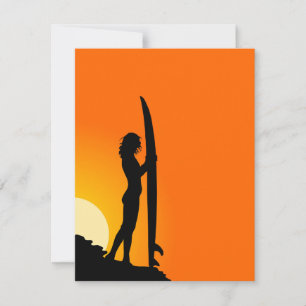 Invitación del Chica surfista