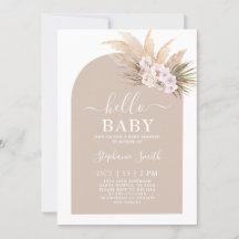 Invitación del Chica Tropical Baby Shower de Moda 