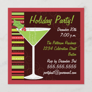 Invitación del cóctel del acebo de la celebración
