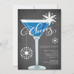 Invitación del cóctel del día de fiesta del copo