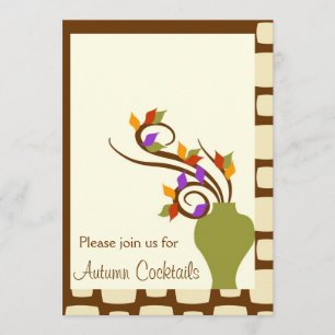 Invitación del cóctel del otoño