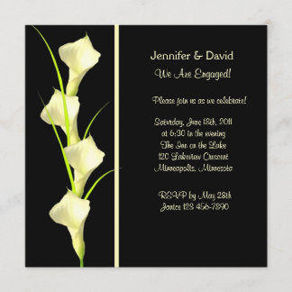 Invitación del compromiso de Lillies de la cala