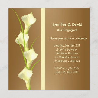 Invitación del compromiso de Lillies de la cala