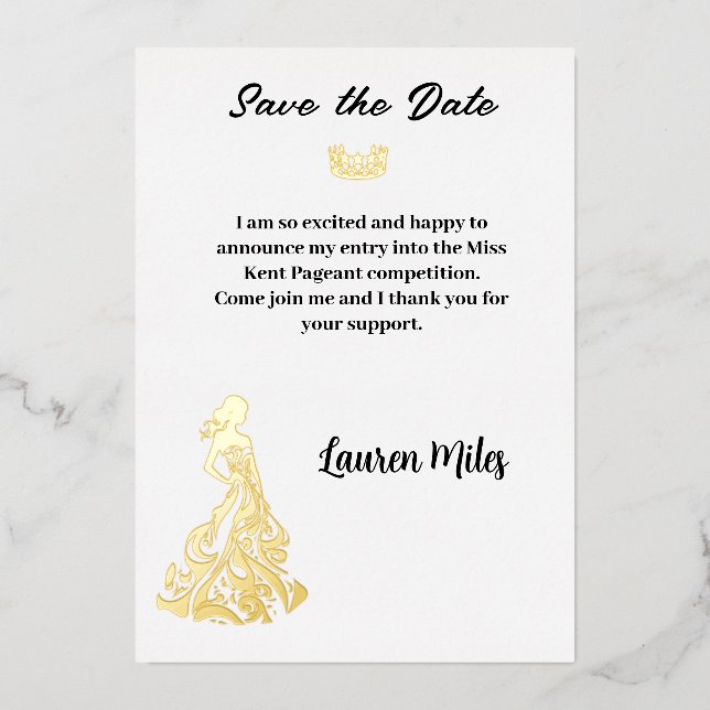 Invitación del concurso (Anverso)