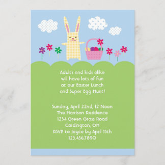 Invitación del conejito de pascua