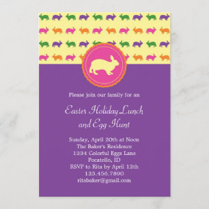 Invitación del conejo de conejito de pascua