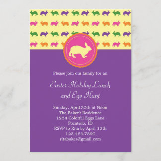 Invitación del conejo de conejito de pascua