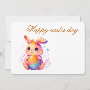 Invitación del Conejo de Pascua Lindo para Niñas –