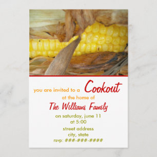 Invitación del Cookout - maíz en la mazorca