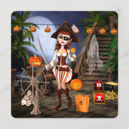 Invitación del cuadrado del fiesta de Halloween