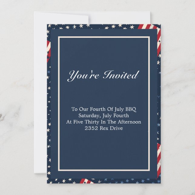 Invitación del Cuatro de Julio (Anverso)